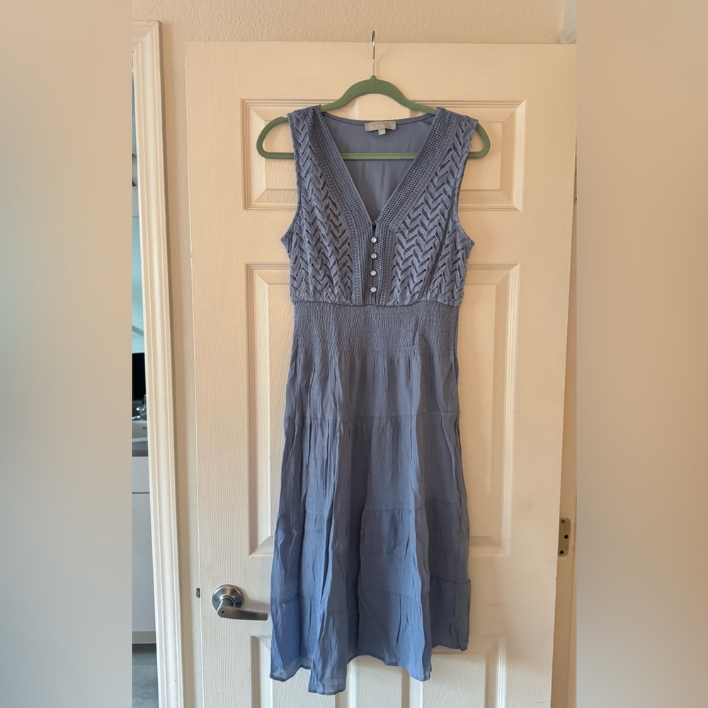 J GEE Women's Blue Floral Dress